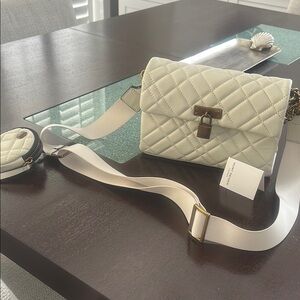 Quilted White Crossbody Bag